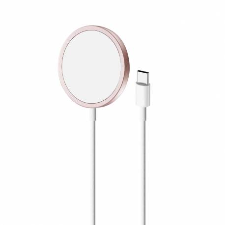 Puro Magnetic Wireless Induction Charging Station Usb-C, Magsafe Compatibile, 1M, Pink