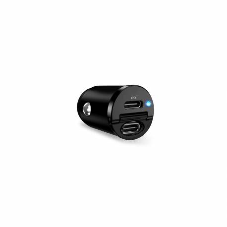 Ładowarka Samochodowa Puro Mini 30W Power Delivery 2 X Usb-C - Czarna