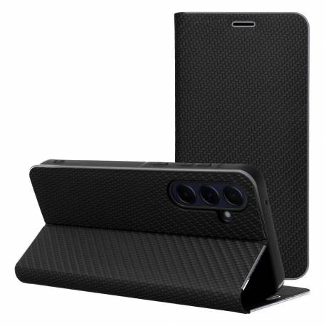 Kabura Luna Book Carbon Do Samsung A06 Czarny