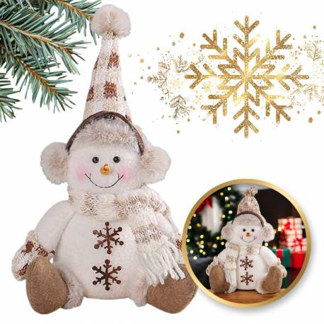 Bałwan Świąteczny, Boże Narodzenie 28 Cm Z Pluszu Ksn170
