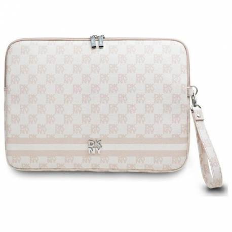 Pokrowiec Na Laptopa Dkny Sleeve Checkered Pattern Printed Stripes 14" - Różowy