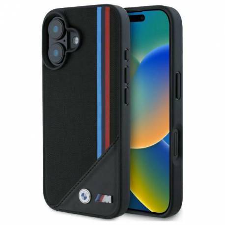 Etui Bmw M Meshed Tricolor Stripes Magsafe Na Iphone 16 - Czarne