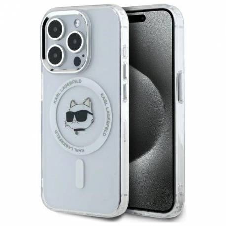 Etui Karl Lagerfeld Iml Metal Choupette Head Magsafe Na Iphone 15 Pro Max - Białe