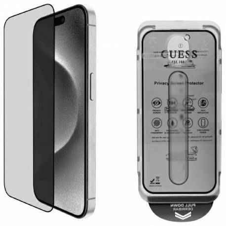 Szkło Hartowane Prywatyzujące Guess Screen Protector Privacy 2.5D Outline Na Iphone 16 Pro Max