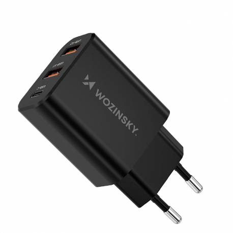 Ładowarka Sieciowa Wozinsky Cwcucb 30W Usb-C / 2 X Usb-A - Czarny