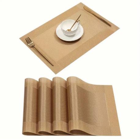 Wodoodporna Podkładka Na Stół 30X45 Cm Prostokątna Złota Mp32