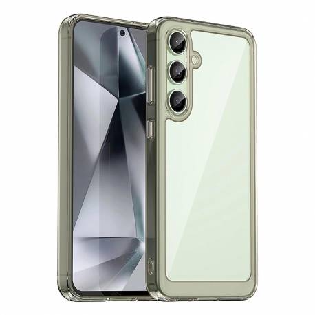 Etui Silikonowe Outer Space Case Z Żelową Ramką Do Samsung Galaxy S24 Fe - Przezroczysto-Czarne