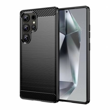 Etui Silikonowe Carbon Case Do Samsung Galaxy S25 Ultra - Czarne
