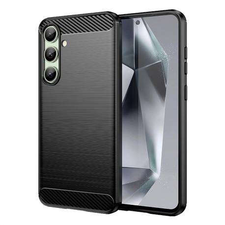 Etui Silikonowe Carbon Case Do Samsung Galaxy S24 Fe - Czarne