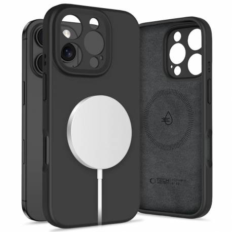 Etui Tech-Protect Liquid Silicone Magsafe Na Iphone 16 Pro - Czarne