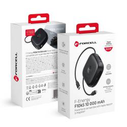 Forcell F-Energy F10K5 Powerbank Kompatybilny Z Magsafe Pd3.1 Qc3.0 3A 22,5W 10000 Mah Czarny