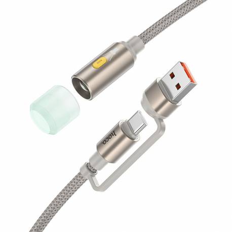 Hoco Kabel Usb A / Typ C Do Led Light Ua38C Złoty