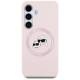 Etui Karl Lagerfeld Silicone Double Heads And Circle Magsafe Samsung Galaxy S25 Różowy