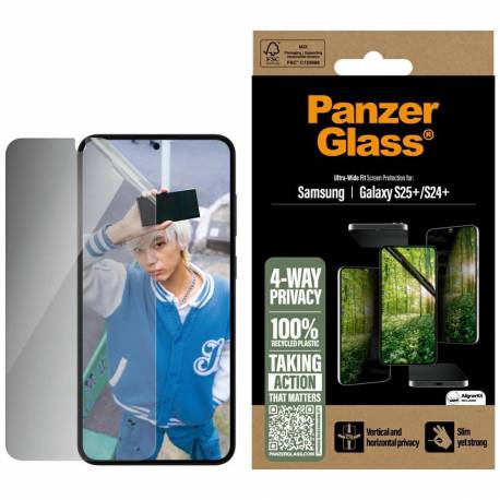 Szkło Prywatyzujące Panzerglass Eco Matrix Ultra-Wide Fit Do Samsung Galaxy S25+