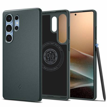 Etui Spigen Thin Fit Mag Na Samsung Galaxy S25 Ultra - Zielone