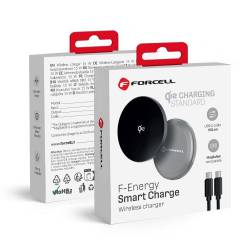 Forcell F-Energy Smart Charge Qi2 15W Ładowarka Indukcyjna Z Odpinanym Kablem 150Cm Kompatybilna Z Magsafe Srebrny Forcell F-Energy Smart Charge Qi2 15W Ładowarka Indukcyjna Z Odpinanym Kablem 150Cm Kompatybilna Z Magsafe Srebrny