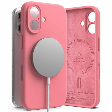 Etui Ringke Silicone Magsafe Na Iphone 16 - Różowy
