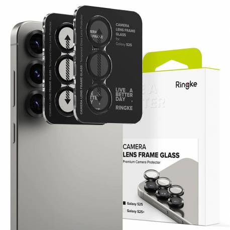 Ochronne Nakładki Ringke Camera Frame Protector 2-Pack Na Samsung Galaxy S25 - Czarny