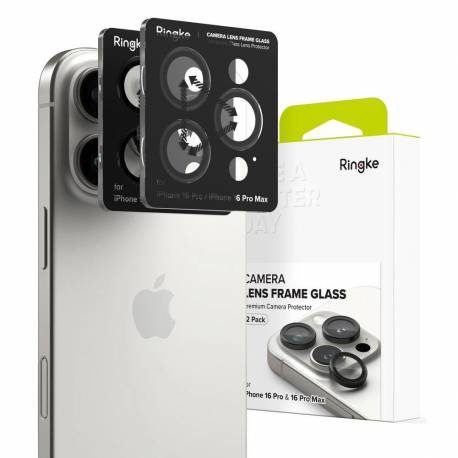 Ochronne Nakładki Ringke Camera Frame Protector 2-Pack Na Iphone 16 Pro / 16 Pro Max - Czarny