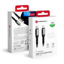 Forcell F-Energy C259 Kabel Typ C Do Lightning Pd 3A 27W Cafule 3 M Czarny