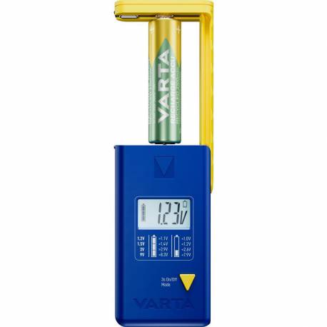 Varta Tester Baterii Z Wyświetlaczem (Aa, Aaa, Typ C, Typ D, 9V, Guzikowe) 893101111 Niebieski