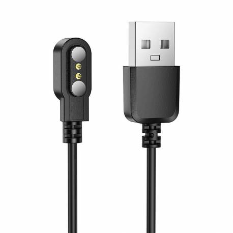 Hoco Kabel Do Ładowania Smartwatcha Y26 / Y27 0,6 M Czarny
