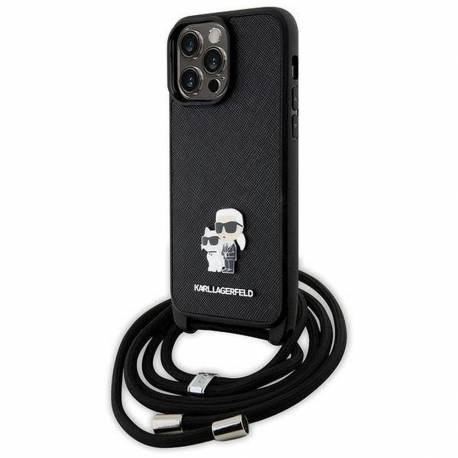 Karl Lagerfeld Futerał Do Iphone 14 Pro Max Klhcp14Xsakcpsk (Saffiano Kc Metal Pin Crossbody) Czarny