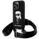 Karl Lagerfeld Futerał Do Iphone 15 Pro Max Klhcp15Xscbsknk (Silicone Ikonik Crossbody) Black