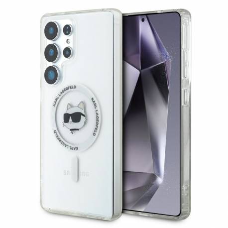 Karl Lagerfeld Futerał Do Samsung S25 Ultra Klhms25Lhlschh (Magnetic Iml Metal Choupette Head) Biały