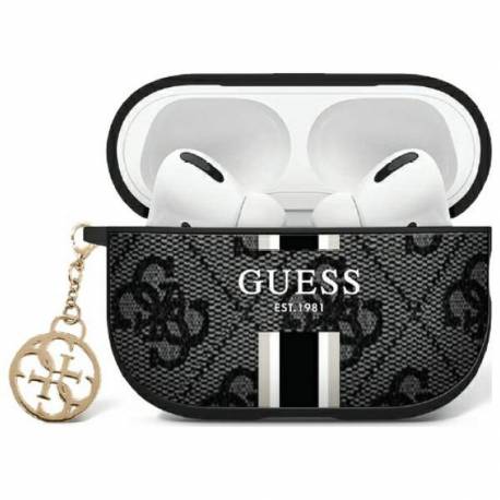 Guess Futerał Do Apple Airpods Pro 2 (2022 / 2023) Guap2P4Rpsk (4G Printed Stripes Charm) Czarny