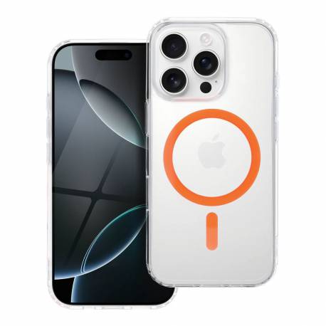 Drop Glue Colorful Ring Mag Cover Kompatybilny Z Magsafe Pasuje Do Iphone 11 Pro Max Pomarańczowy