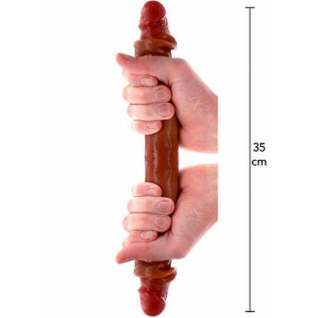 Silicone Foreskin D-Dong 35 Cm Caramel Skin Tone