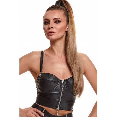 Bielizna - Brmarta001 Top Czarny Rozmiar L
