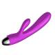 Wibrator-Silicone Vibrator And Pulsator Purple Usb 7+7 Function / Heating