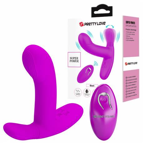 Pretty Love - Geri Purple, 12 Vibration Functions 3 Licking Settings Wireless Remote Control