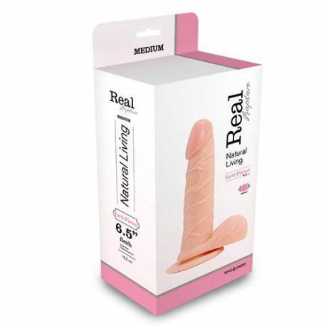 Wibrator-Realistic Vibrator Real Rapture Flesh 6.5