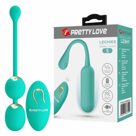 Pretty Love - Lechies Dream Chaser 5, Green, Wireless Remote Control 12 Vibration Functions Memory Function