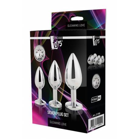 Gleaming Love Silver Plug Set