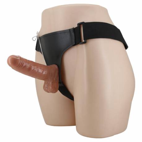 Baile- Ultra Passionate Harness Realdeal Penis 6.2'' Brown