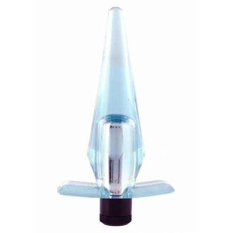 Compact Vibrating Buttplug Transparent