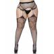 Net Garterbelt Stockings + Black