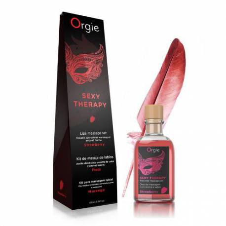 Żel-Lips Massage Kit Strawberry - 100 Ml