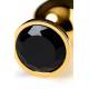 Gold Anal Plug Toyfa Metal With Pink Round-Shaped Gem