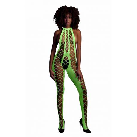 Bodystocking With Halterneck - Green - Xs/xl
