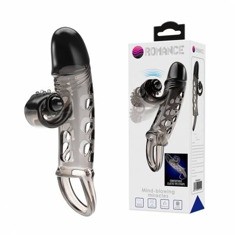 Romance - Penis Sleeve, Tpe Material,vibration, Battery Lr41*3, Black