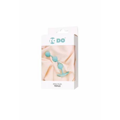 Todo By Toyfa Anal Plug Triplex, Silicone, Mint, 15 Cm, O 2.5 Cm