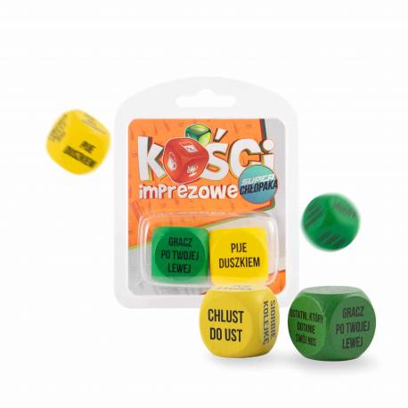 Zabawka - Kości Imprezowe - Super Chłopaka - Różne Kolory