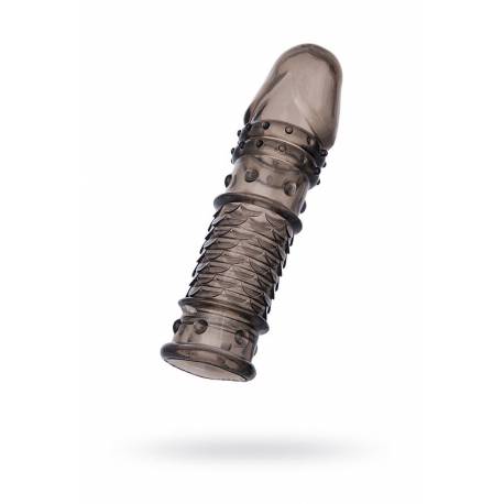 Toyfa Xlover, Penis Sleeve, For Enlargement, Tpe, Transparent Black, 13.5 Cm