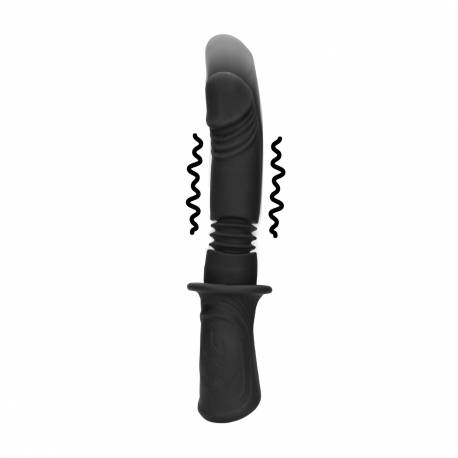 Hand Held Vibrating And Thrusting Sex Machine - Black
