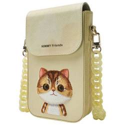 Nimmy Zestaw 3W1 Torebka Na Telefon + Protfel + Etui Na Lokalizator Big Eyed Pet 2.0 Cat Khaki